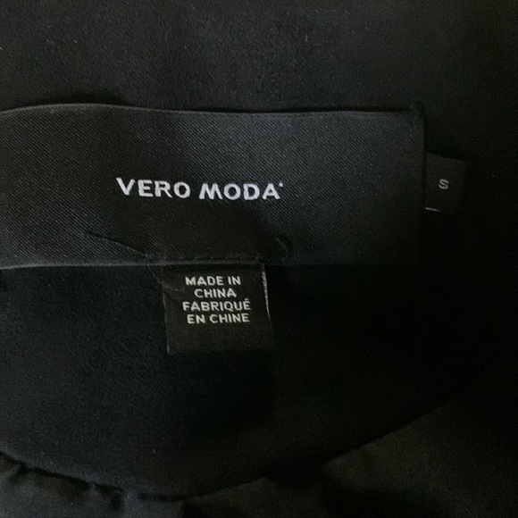 Vero Moda Womens Black Furry Fur Party Date Night Selena Gomez Style Jacket Coat - Picture 8 of 9